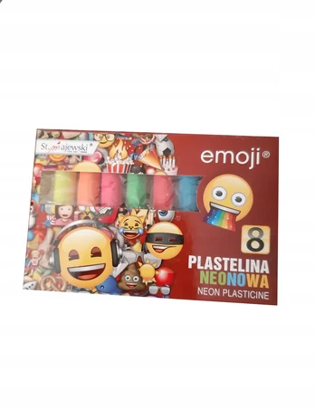 St. Majewski Neoninė plastelina Emoji, 8 spalvų