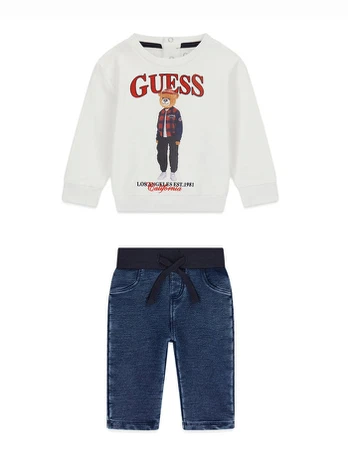 Guess Vaikiškas komplektas I6BG02 K5804 Balta Regular Fit