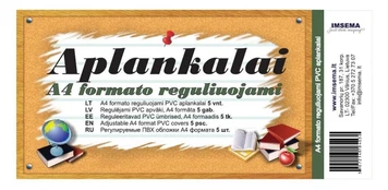 Aplankalai A4 reguliuojami, PVC 100 mic.,5vnt. kaina
