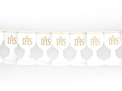 Popierinė girlianda IHS Chalice White 3 m