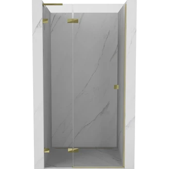 Dušo durys Mexen Lunar L Left, 90 cm x 200 cm, aukso