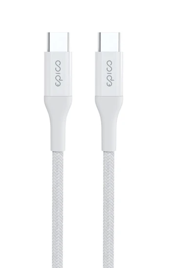 Epico Braided PD Cable 1.2m USB-C to USB-C - Baltas