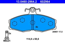 ATE 13.0460-2964.2 Brake pad set