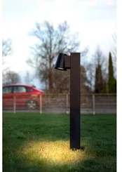 Solar Plus Pullert Cone G2 stulpelis GU10 Juodas, IP65, IK06. Maks. 10W LED.