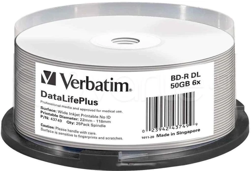 Verbatim DataLifePlus BD-R 50 GB 25 vnt