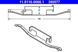 ATE 11.8116-0066.1 Brake pad fitting kit