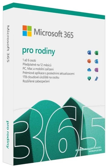 Microsoft 365 for families CZ - 1 year subscription