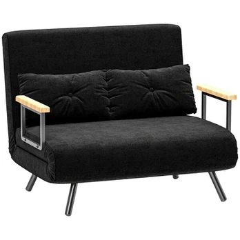 Sofa-lova, 4-in-1 102 cm, juoda