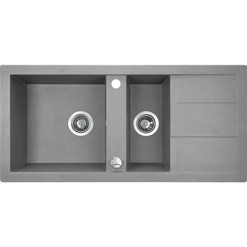 Granitinė virtuvinė plautuvė Laveo Barbados SBB_531T, Grey