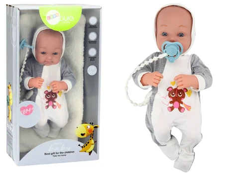 Lėlė kūdikis su čiulptuku ir antklode, 35 cm