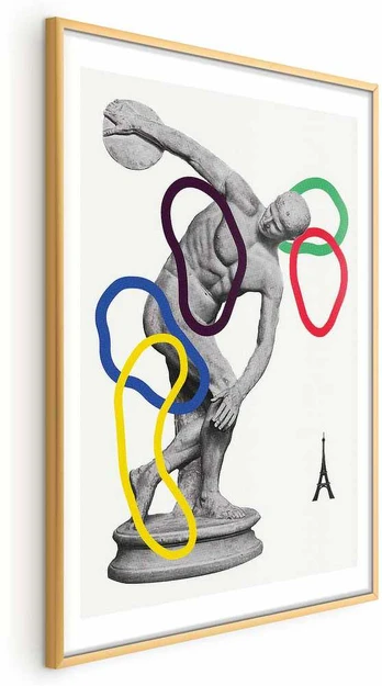 Artgeist Plakatas - Collage Graphic - Discus Thrower - Sculpture