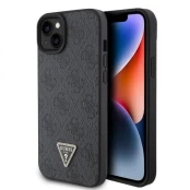 Guess Leather 4G Diamond Triangle Back Case for Apple iPhone 15 kaina
