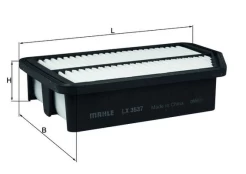 Oro filtras MAHLE LX3537 kaina