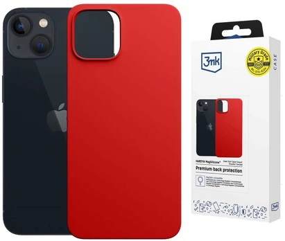 Dėklas 3MK Hardy MagSilicone do Apple iPhone 14 Plus raudona