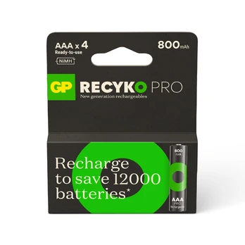 GP ReCyko Pro Professional AAA Rechargeable Baterija (HR03) - 4Ks