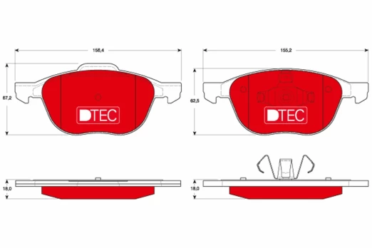 TRW GDB1583DTE Brake pad set
