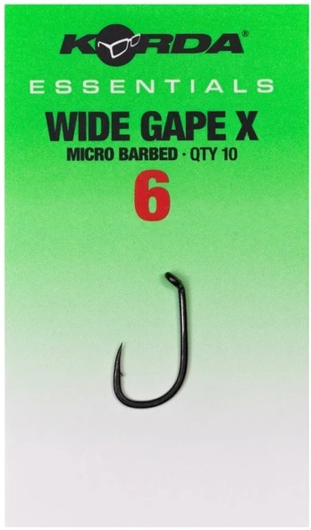 Kabliukai Korda Essentials Wide Gape X Barbed