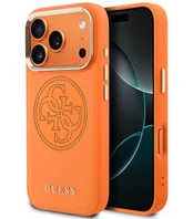 Dėklas Guess PU Perforated 4G Case for iPhone 17 Pro Oranžinis