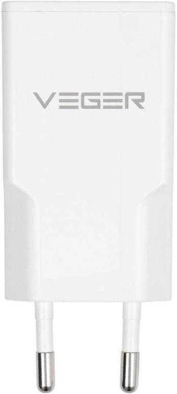 VEGER wall charger USB A + USB C QC PD 30W 30W1A1C baltas