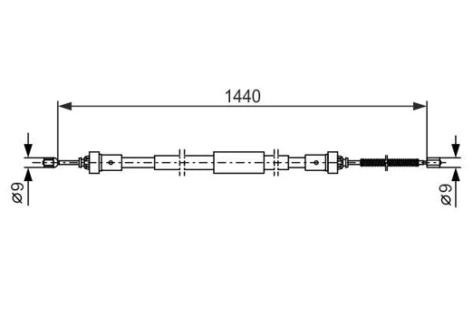 Trosas, stovėjimo stabdys BOSCH 1 987 482 383