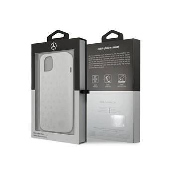Dėklas Mercedes Silver Stars Pattern iPhone 13 6,1" baltas MEHCP13MESPWH