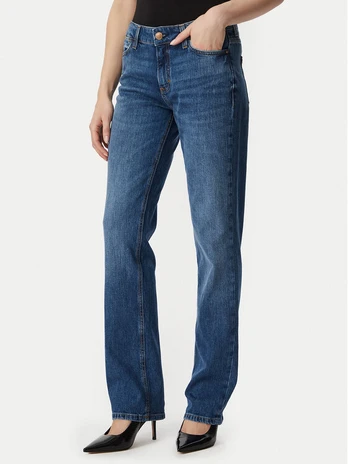 Guess Džinsai W6YAJD D1655 Mėlyna Straight Leg