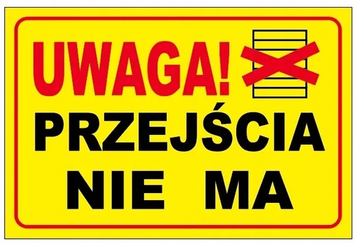 Ženklas perėjimų nėra 20x30 dibond