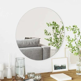 Sieninis veidrodis Ø 60 cm grūdintas stiklas