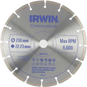 Deimantinis pjovimo diskas Irwin IW8087106; 230 mm