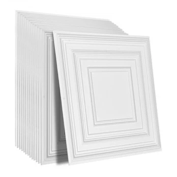Lubų plytelės, 61x61 cm, balta, PVC