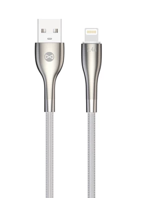 Kabelis Forever Sleek USB Type-C, Lightning, 1 m, sidabro