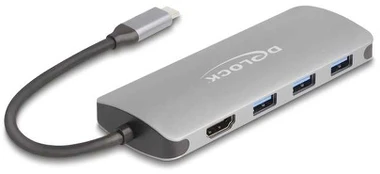 Šakotuvas Stacja/replikator Delock 64323 USB Typ-C