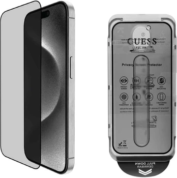 Guess Screen Protector 2.5D PRIVACY for iPhone 16 Juodas