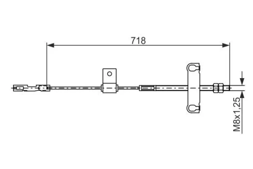Trosas, stovėjimo stabdys BOSCH 1 987 482 877