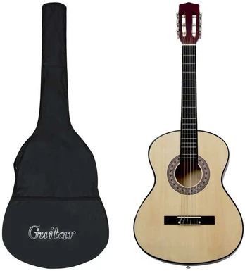 Klasikinė gitara su dėklu pradedantiesiems, 4/4 39"