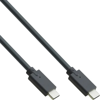 Kabelis InLine USB Typ-C Stecker/Stecker, 1 m, juoda