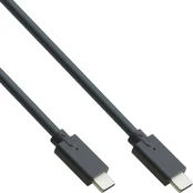 Kabelis InLine USB Typ-C Stecker/Stecker, 1 m, juoda kaina