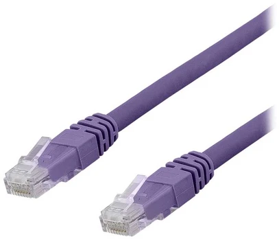 DELTACO U/UTP Cat6a patchkabel, LSZH, 2m, Violetinė