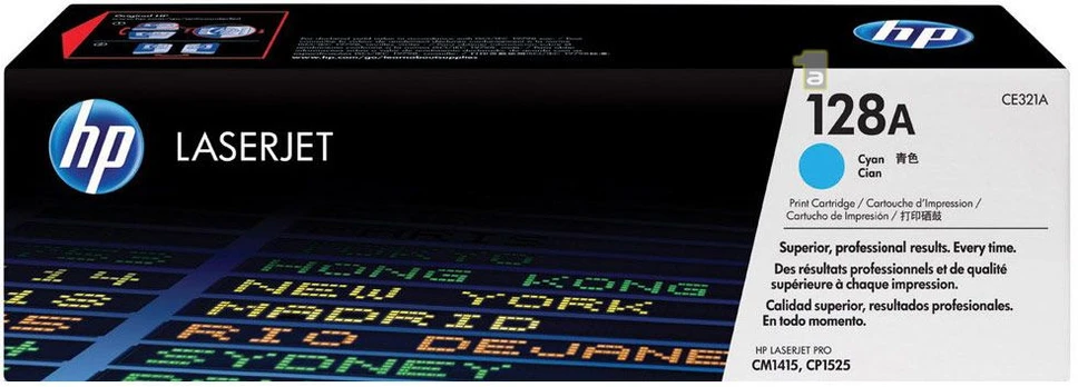 Tonerių kasetė HP CE321A 128A, mėlyna