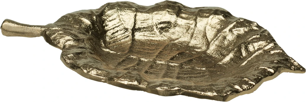 Dekoratyvinė lėkštė LEAF, auksinės sp., 15 x 24 cm