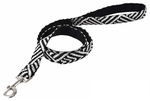 Pavadėlis Barry King 17211, baltas/juodas, 1.2m x 19 mm