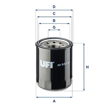 Alyvos filtras UFI 23.652.00