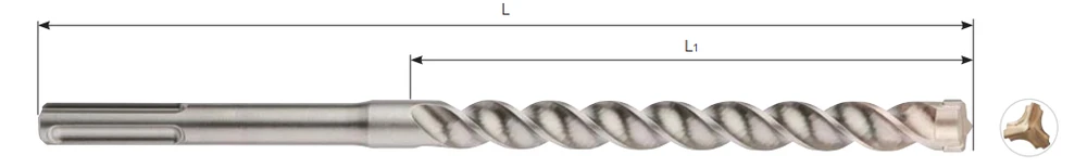 Grąžtas Rawlplug SDS+ 12mm (RT-SDSR-12/260)