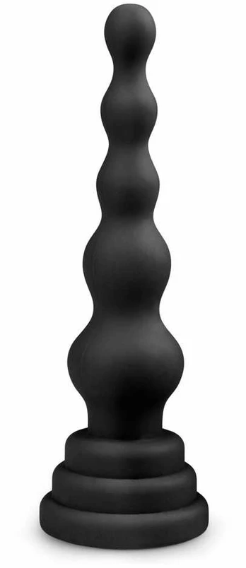 Kiotos Cone Shape Silicone Model with Beaded Structure Juodas 16.5 cm