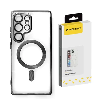 Dėklas Wozinsky Electroplated Magsafe na Samsung Galaxy S24 FE - juoda
