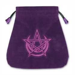 Wicca velvetinis maišelis kortoms