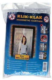 Magnetinis durų tinklelis nuo uodų baltas 100 cm x 210/220 cm 2 dal.