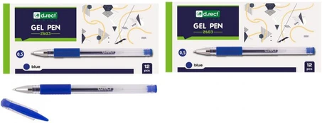 D.rect Gelinis Rašiklis 0.5mm Mėlynas, 24 vnt.