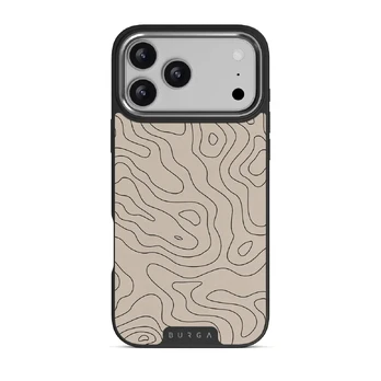 Wild Terrain - Minimalist iPhone 17 Pro Max Case, Elite Dark (MagSafe) / Silver