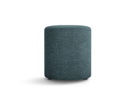 Boucle Pouf, "Dia", 1 Seat, 40x40x45, Petrol